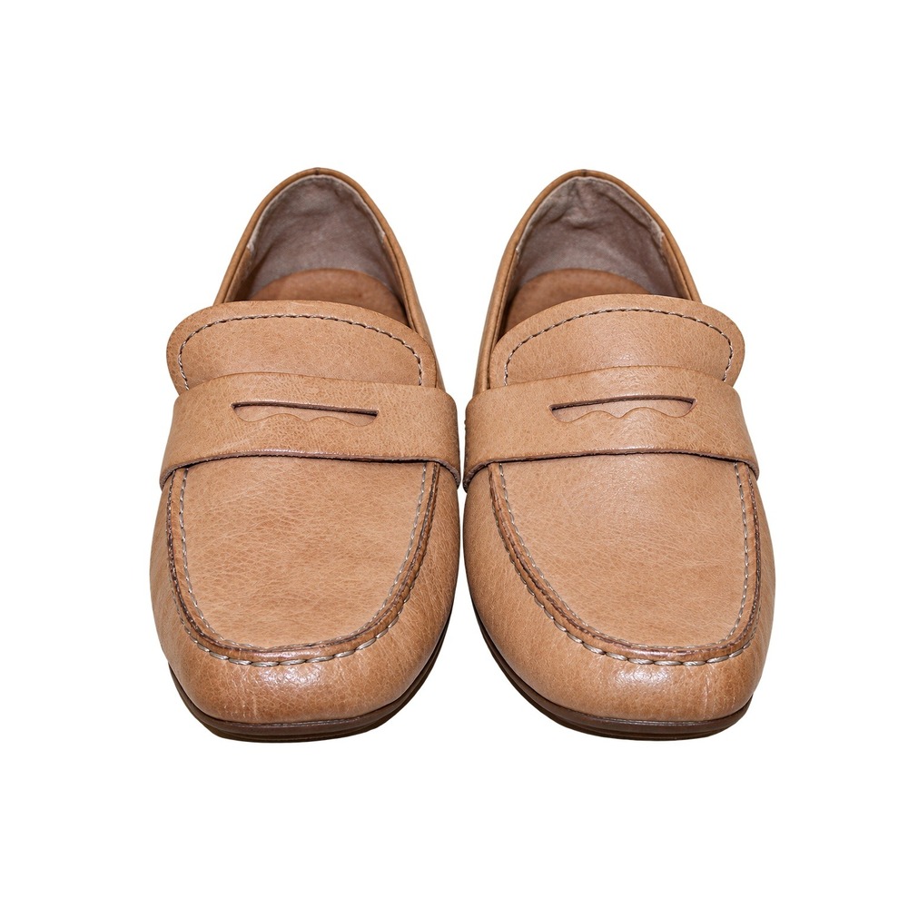 Born Melina Leather Penny Loafer Women 6 Tan Minimalist Neutral Travel